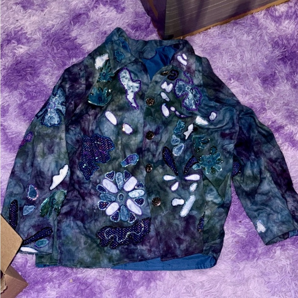 Colorful Floral Patterned Jacket